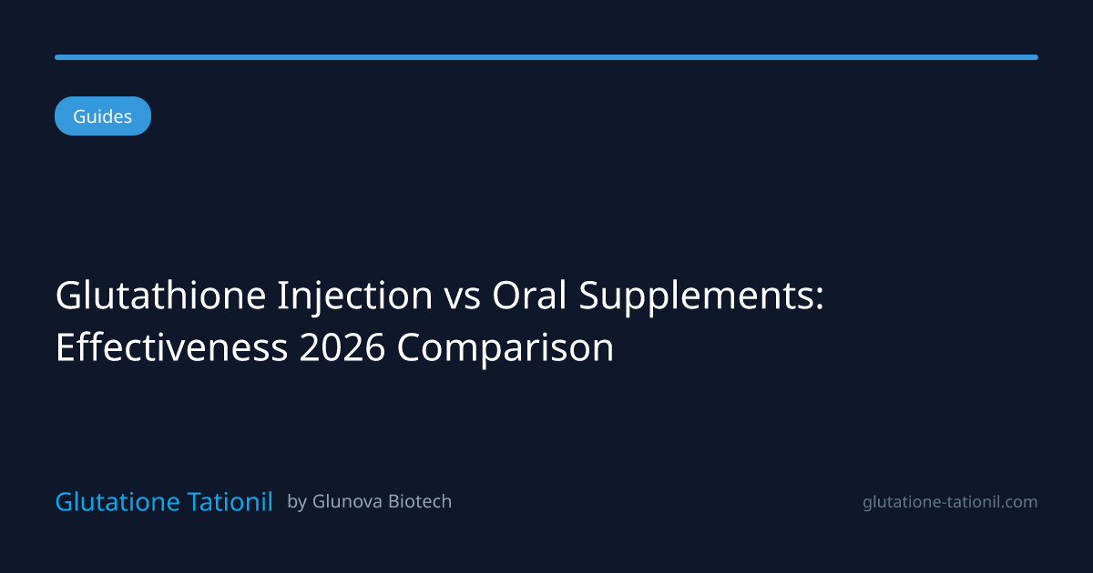 glutathione capsule vs injection Glutathione Injection vs Oral: Which Is More Effective? | 2026 Guide